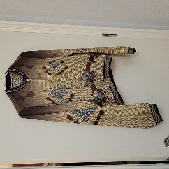 Oh CARMELIN Brazilian Celtic Ombre Bomber Festival Rave Hip Hop Jacket - Picture 2 of 7